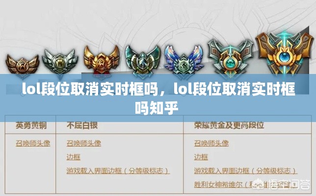 lol段位取消實時框嗎，lol段位取消實時框嗎知乎 