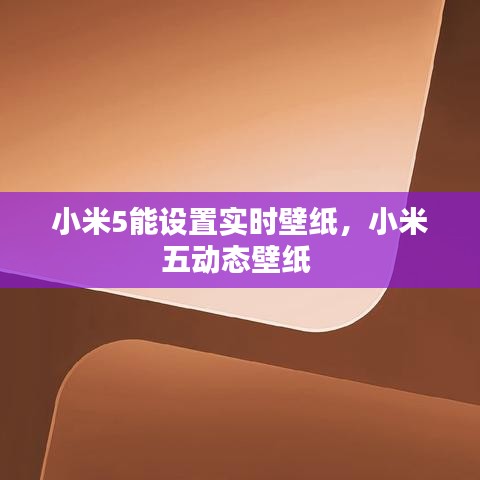 小米5能設(shè)置實時壁紙，小米五動態(tài)壁紙 