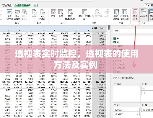 透視表實時監(jiān)控，透視表的使用方法及實例 