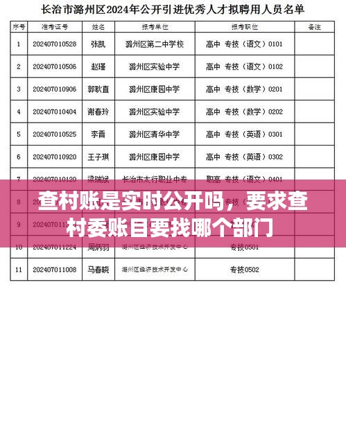 查村賬是實(shí)時(shí)公開嗎，要求查村委賬目要找哪個(gè)部門 