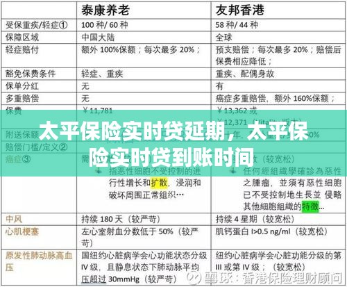 太平保險實時貸延期，太平保險實時貸到賬時間 