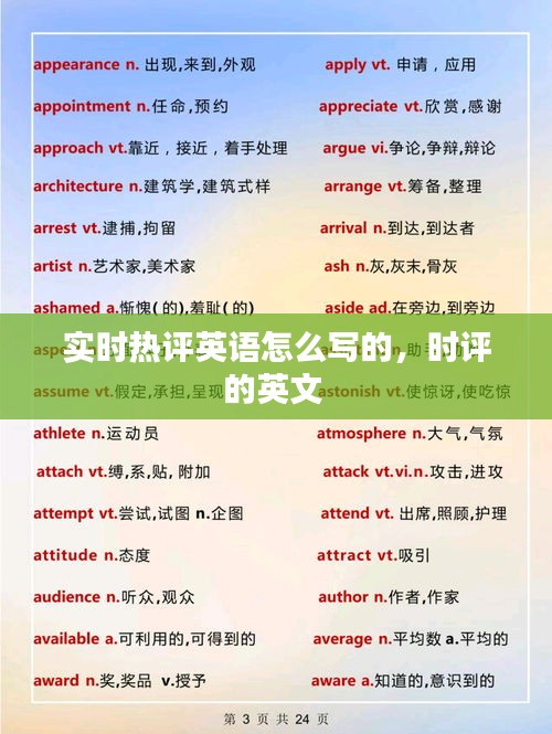 實(shí)時(shí)熱評英語怎么寫的，時(shí)評的英文 
