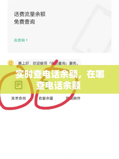 實(shí)時(shí)查電話余額，在哪查電話余額 
