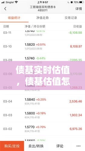 債基實(shí)時(shí)估值，債基估值怎么看 