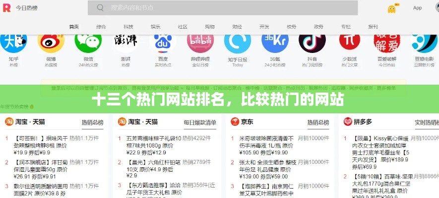 十三個(gè)熱門網(wǎng)站排名，比較熱門的網(wǎng)站 