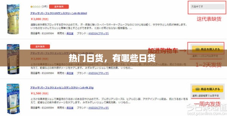 熱門日貨，有哪些日貨 