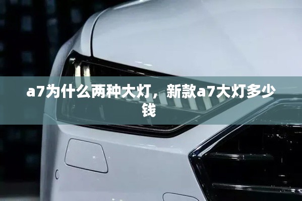 a7為什么兩種大燈，新款a7大燈多少錢 