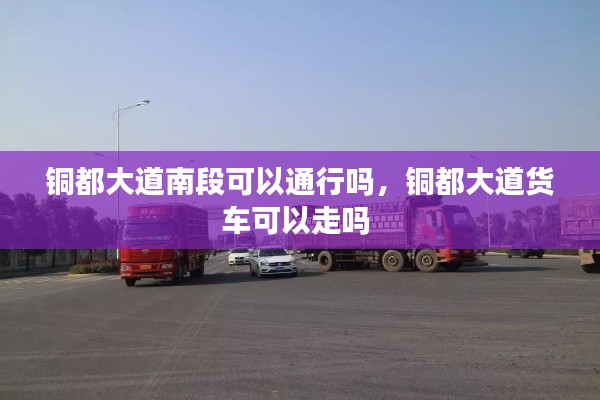 銅都大道南段可以通行嗎，銅都大道貨車可以走嗎 