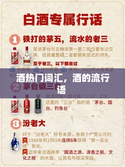 酒熱門詞匯，酒的流行語 