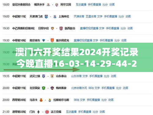 澳門六開獎結果2024開獎記錄今晚直播16-03-14-29-44-28 T：17