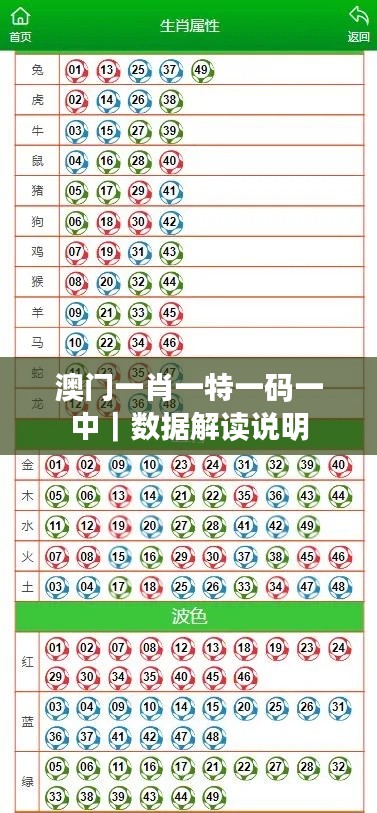 澳門一肖一特一碼一中｜數(shù)據(jù)解讀說明