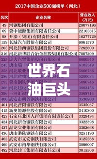世界石油巨頭榜單出爐，中國(guó)石油工業(yè)的崛起與全球排名解讀