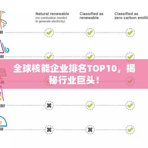 全球核能企業(yè)排名TOP10，揭秘行業(yè)巨頭！