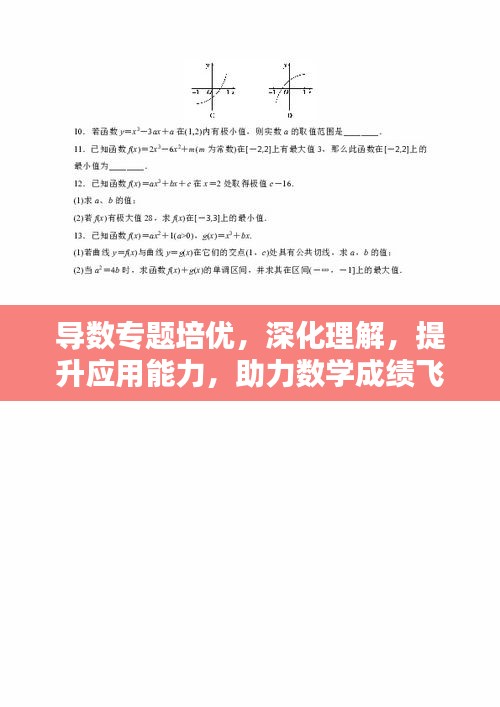 導數專題培優(yōu)，深化理解，提升應用能力，助力數學成績飛躍！
