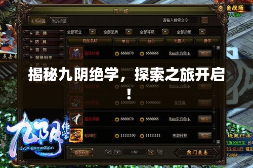 揭秘九陰絕學(xué)，探索之旅開啟！