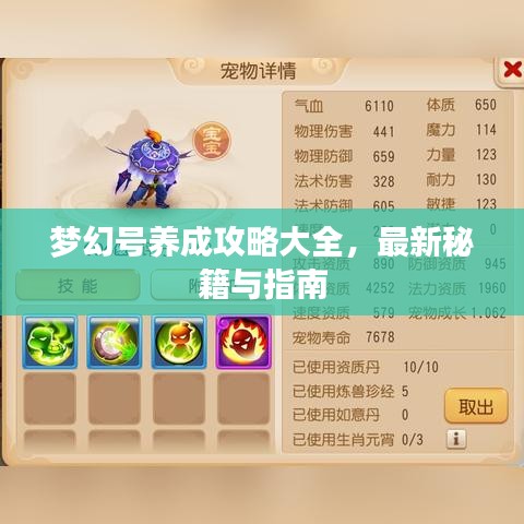 夢幻號養(yǎng)成攻略大全，最新秘籍與指南