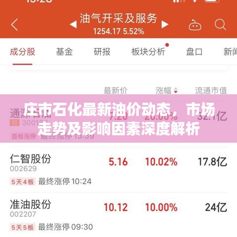 莊市石化最新油價(jià)動態(tài)，市場走勢及影響因素深度解析