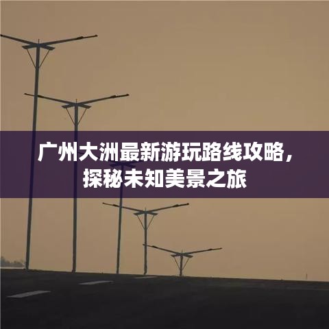 廣州大洲最新游玩路線攻略，探秘未知美景之旅