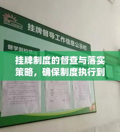 掛牌制度的督查與落實(shí)策略，確保制度執(zhí)行到位！