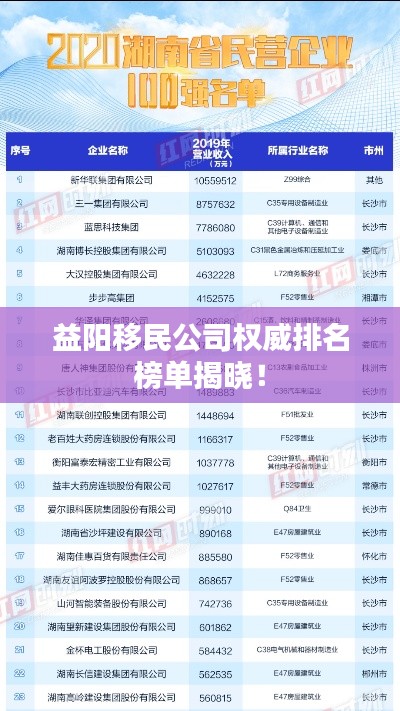 益陽(yáng)移民公司權(quán)威排名榜單揭曉！