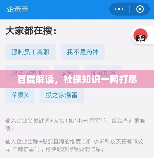 百度解讀，社保知識(shí)一網(wǎng)打盡