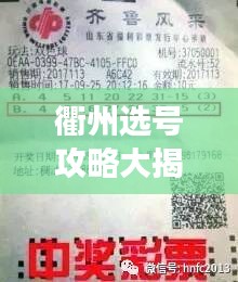衢州選號攻略大揭秘，輕松掌握技巧，心儀號碼任你選