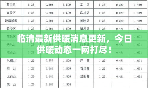 臨清最新供暖消息更新，今日供暖動(dòng)態(tài)一網(wǎng)打盡！