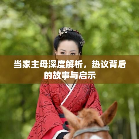 當家主母深度解析，熱議背后的故事與啟示