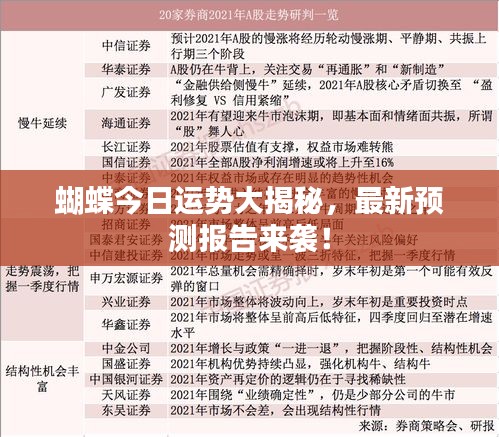 蝴蝶今日運(yùn)勢(shì)大揭秘，最新預(yù)測(cè)報(bào)告來(lái)襲！
