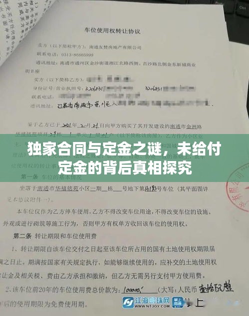 獨家合同與定金之謎，未給付定金的背后真相探究