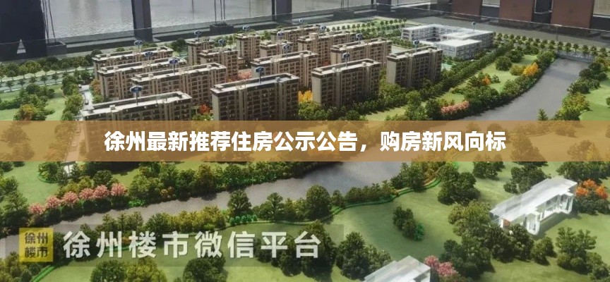 徐州最新推薦住房公示公告，購房新風(fēng)向標(biāo)