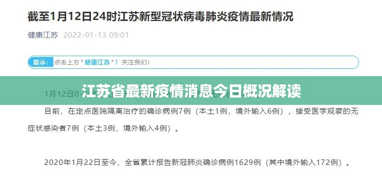 江蘇省最新疫情消息今日概況解讀