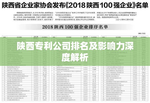 陜西專利公司排名及影響力深度解析