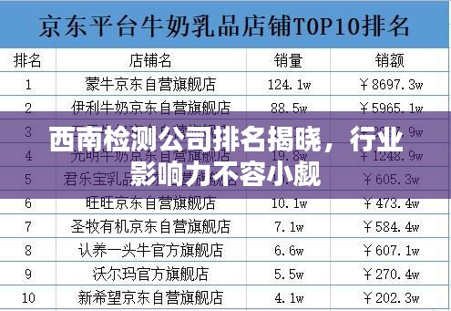 西南檢測公司排名揭曉，行業(yè)影響力不容小覷