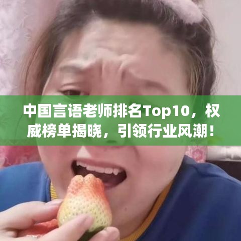中國言語老師排名Top10，權(quán)威榜單揭曉，引領(lǐng)行業(yè)風(fēng)潮！