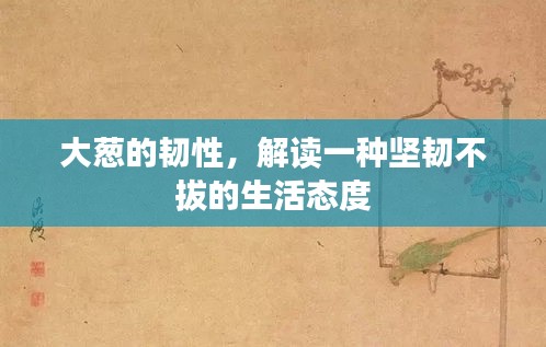 大蔥的韌性，解讀一種堅(jiān)韌不拔的生活態(tài)度