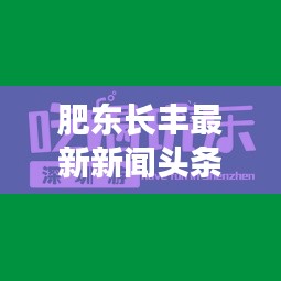 肥東長豐最新新聞頭條，不容錯過的本地資訊